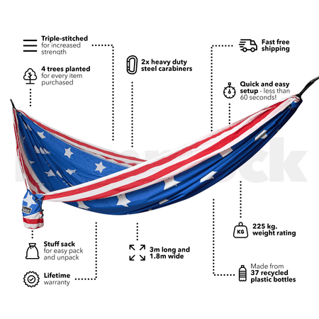 USA - Recycled Hammock with Straps