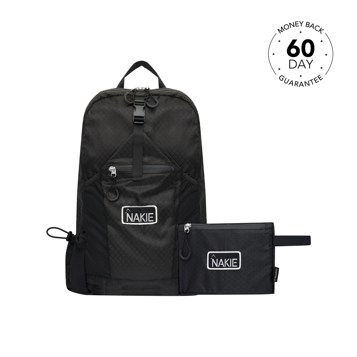 Studio shot of Nakie's backpack, highlighting its durable construction and ergonomic design, perfect for outdoor adventures and everyday use