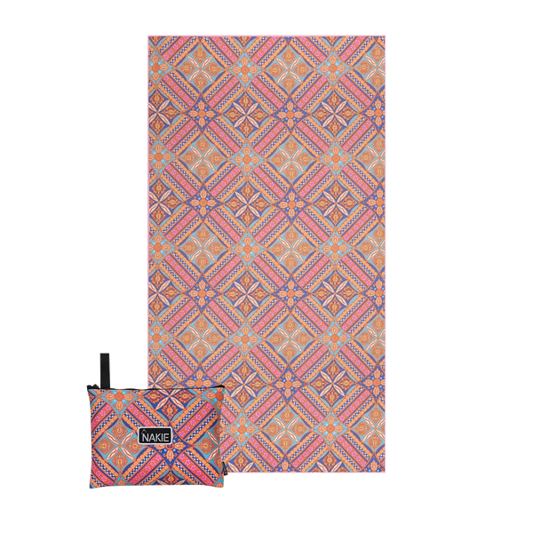 Rosy Tides - Recycled Sand Free Beach Towel