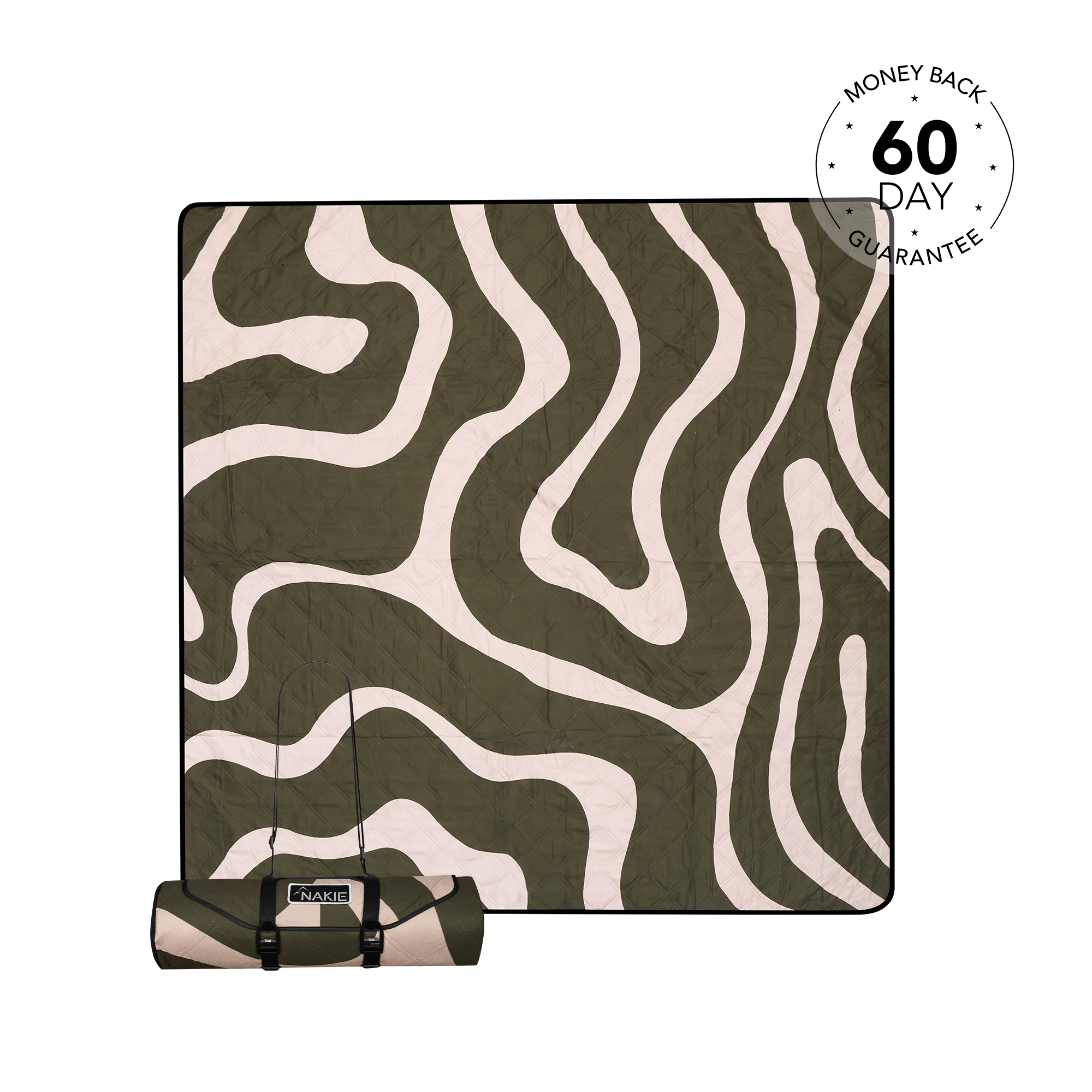 Eucalyptus Green - Recycled Picnic Blanket | Made From 100% Recycled Material | NAKIE