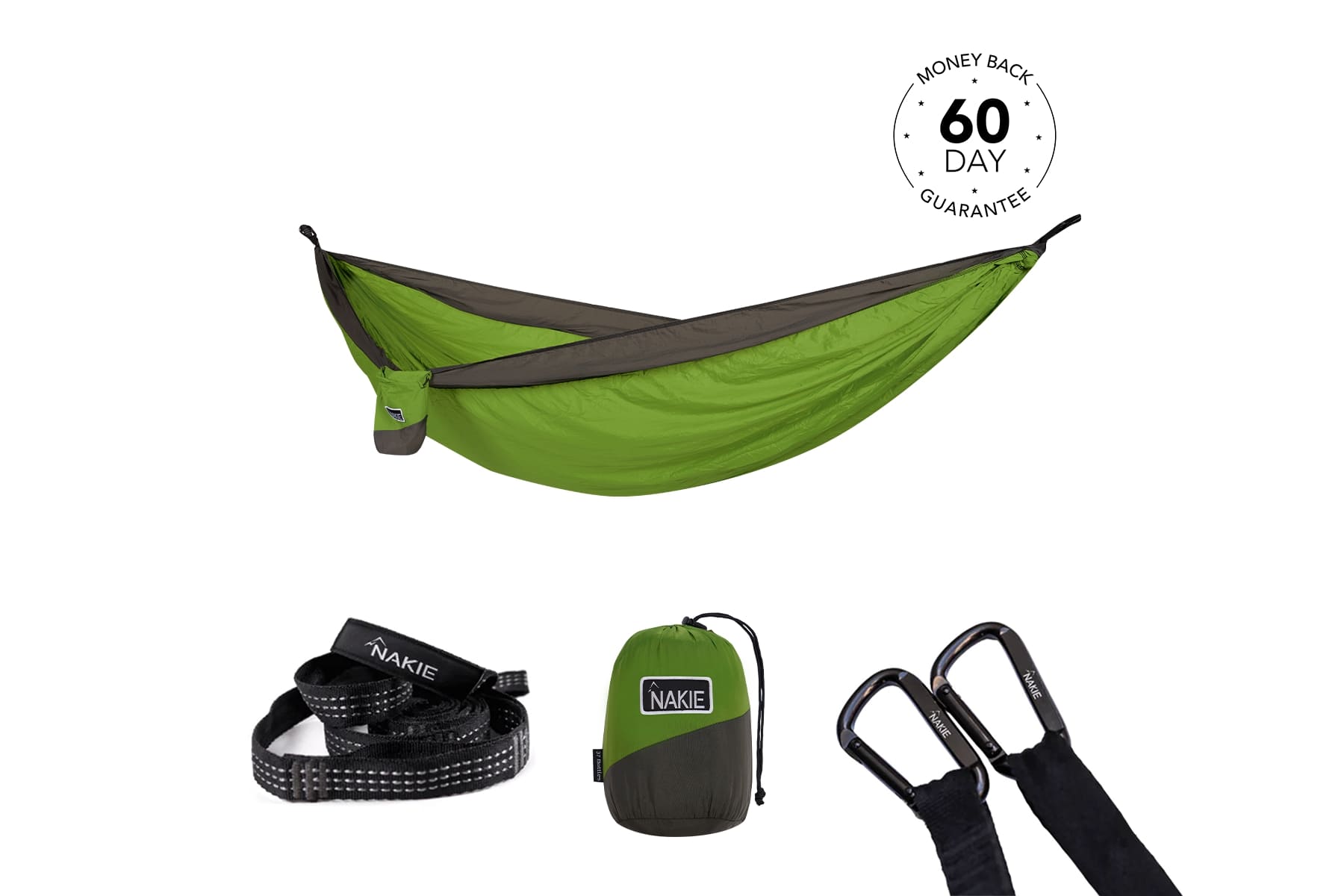 Forest Green - Recycled Hammock with Straps | Made From 100