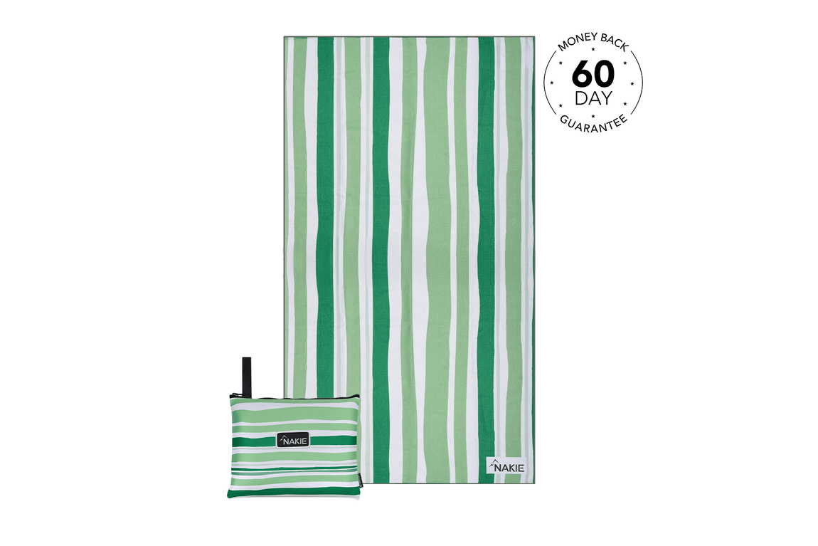 Daintree Green - Recycled Sand Free Beach Towel
