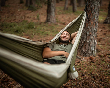 Olive Green Camping Hammock | Lightweight double hammock