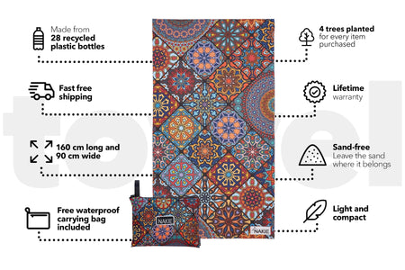 Holiday Dreams - Recycled Sand Free Beach Towel