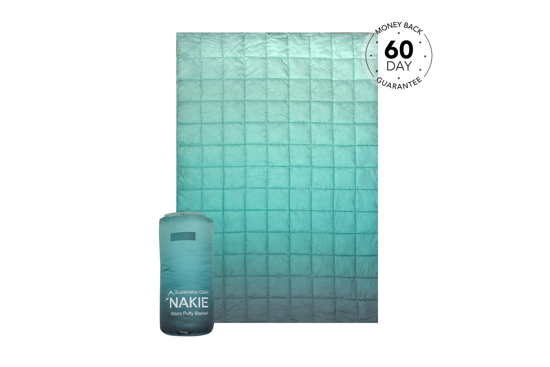 Horizon Green - Sustainable Down Puffy Blanket