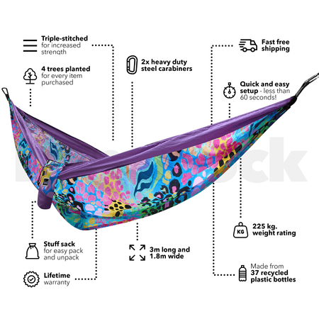 Kasey Rainbow - Recycled Hammock with Straps