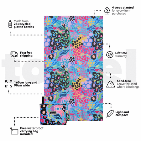 Kasey Rainbow - Recycled Sand Free Beach Towel