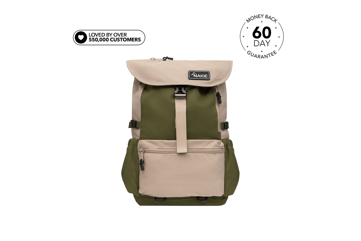 Olive Green - Recycled Travel Backpack