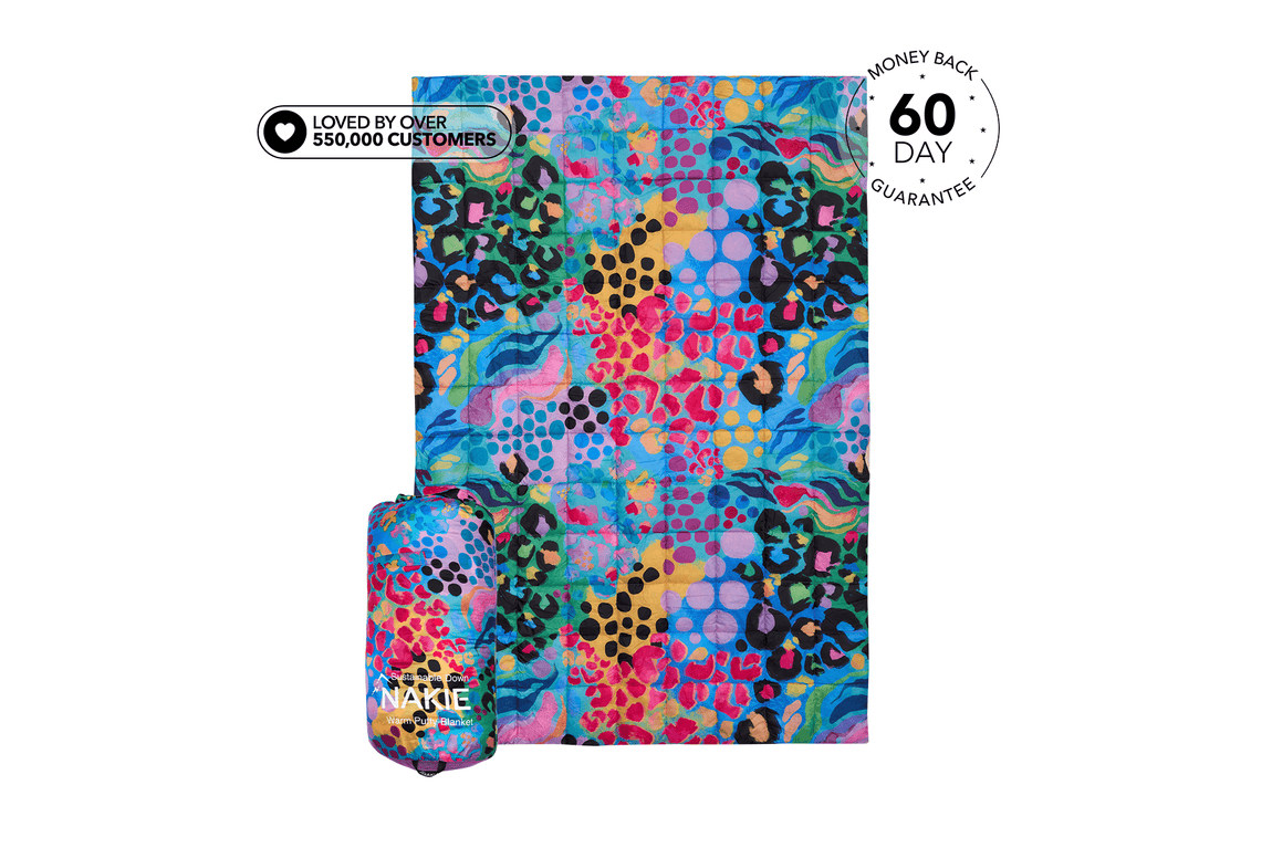 Kasey Rainbow - Sustainable Down Puffy Blanket
