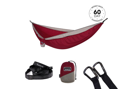 Merlot Red - Recycled Hammock with Straps