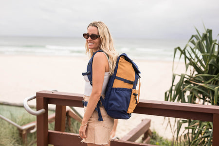 River Blue - Recycled Travel Backpack