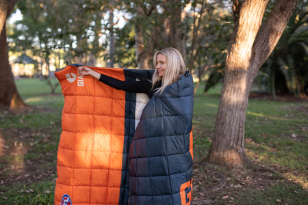 GWS Giants - AFL Sustainable Down Puffy Blanket