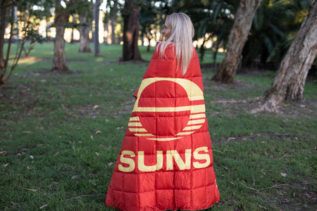 Gold Coast SUNS - AFL Sustainable Down Puffy Blanket