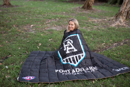 Port Adelaide Power - AFL Sustainable Down Puffy Blanket