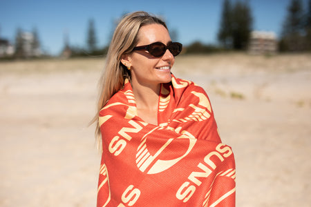 Gold Coast SUNS - AFL Recycled Sand Free Beach Towel