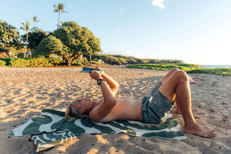 Eucalyptus Green - Recycled Sand Free Beach Towel