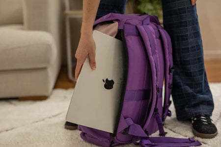 Mulberry Purple Travel Backpack | Carry On, Work Bag & Daypack