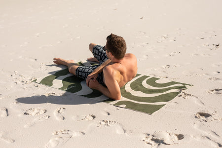 Eucalyptus Green - Recycled Sand Free Beach Towel