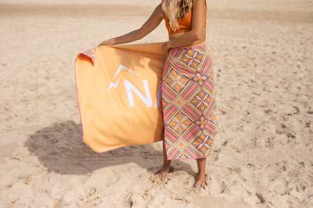 Rosy Tides - Recycled Sand Free Beach Towel