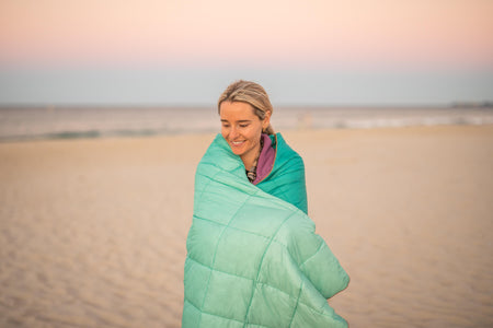 Horizon Green - Sustainable Down Puffy Blanket