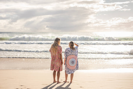 Rosy Tides - Hooded Towel Recycled Sand Free