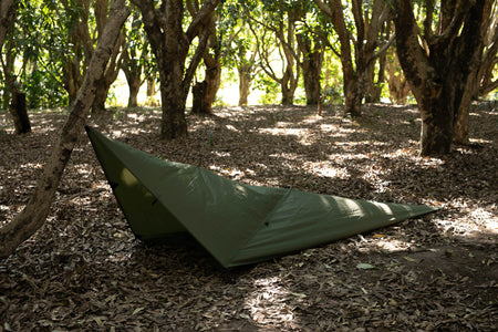 Olive Hammock Rain Tarp | Ultralight Recycled Tarp