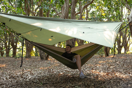 Olive Hammock Rain Tarp | Ultralight Recycled Tarp