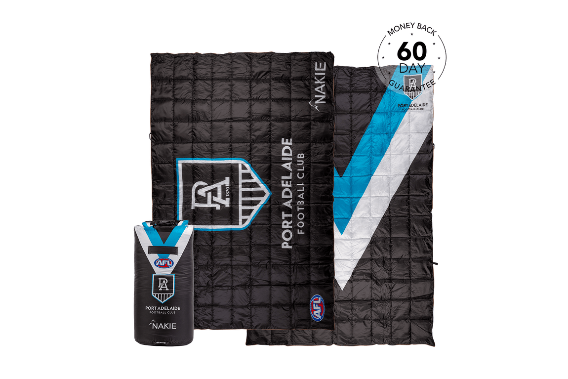 Port Adelaide Power - AFL Sustainable Down Puffy Blanket