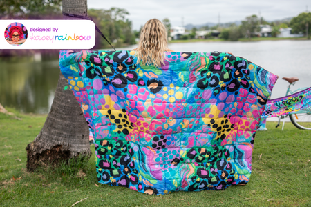 Kasey Rainbow - Sustainable Down Puffy Blanket