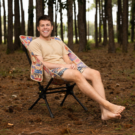 Camping Chair, Cooler & Coffee Cup Combo