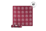 Burgundy recycled picnic blanket with Ringers Western logo pattern, rolled with carrying strap shown below preview #1