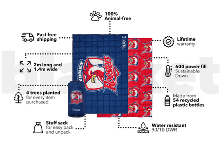 Roosters - NRL Sustainable Down Puffy Blanket