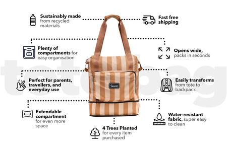 Sandy Trails - Recycled Tote Bag
