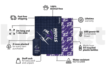 Storm - NRL Sustainable Down Puffy Blanket