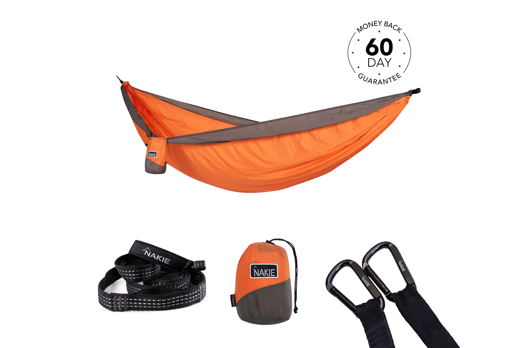 Sunburnt Orange - Recycled Hammock with Straps
