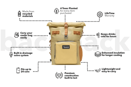 Sahara Sand - Recycled Cooler Backpack