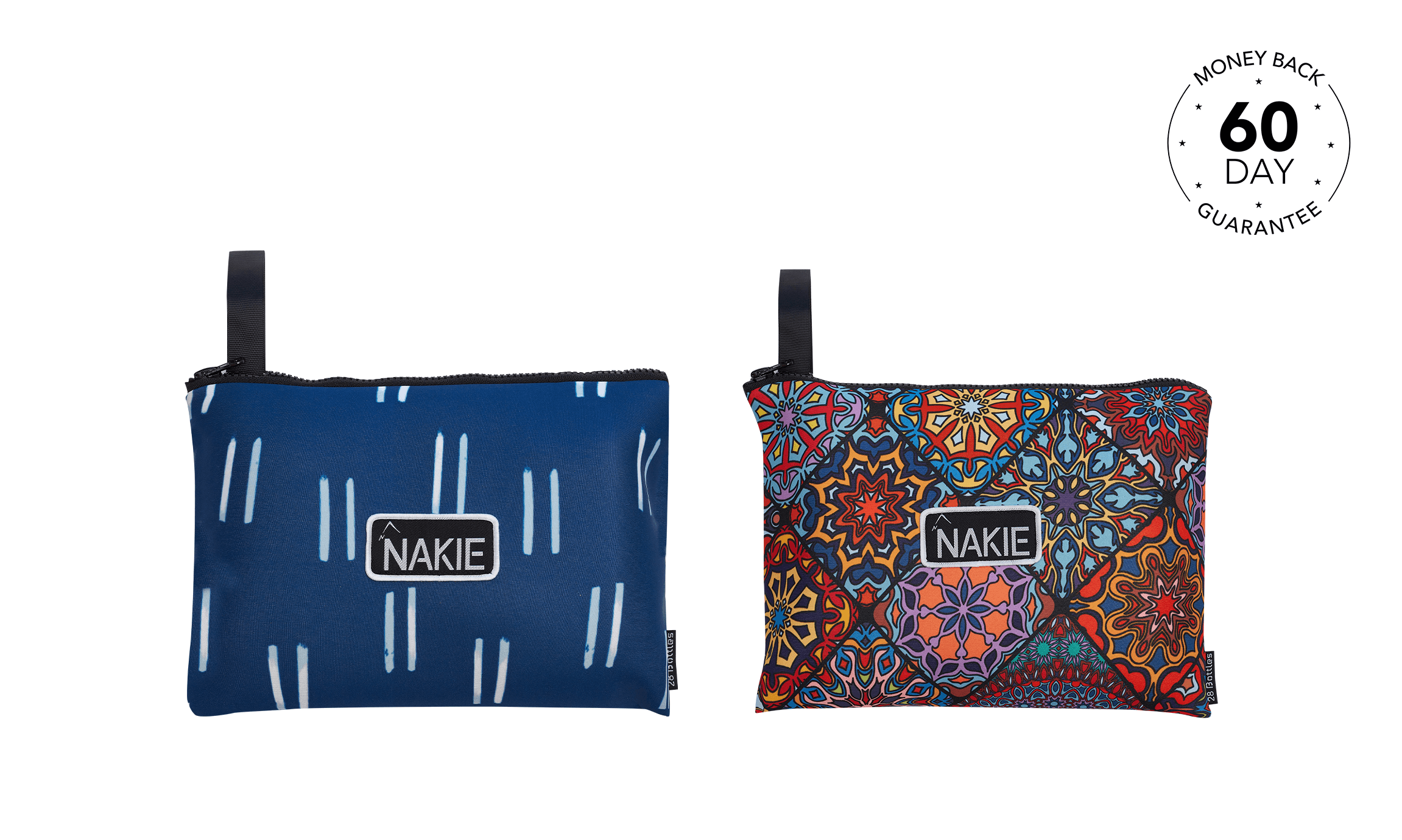 Studio shot presenting Nakie's couple combo of two beach towels, showcasing their vibrant colors and sand-free design, perfect for beach outings and outdoor relaxation together.