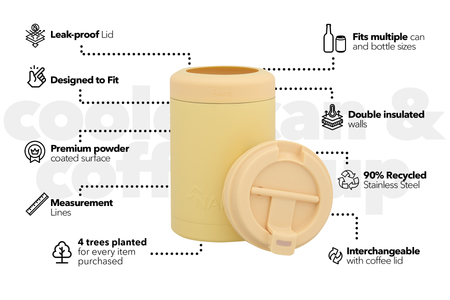 Daisy Yellow - Cooler & Coffee Cup
