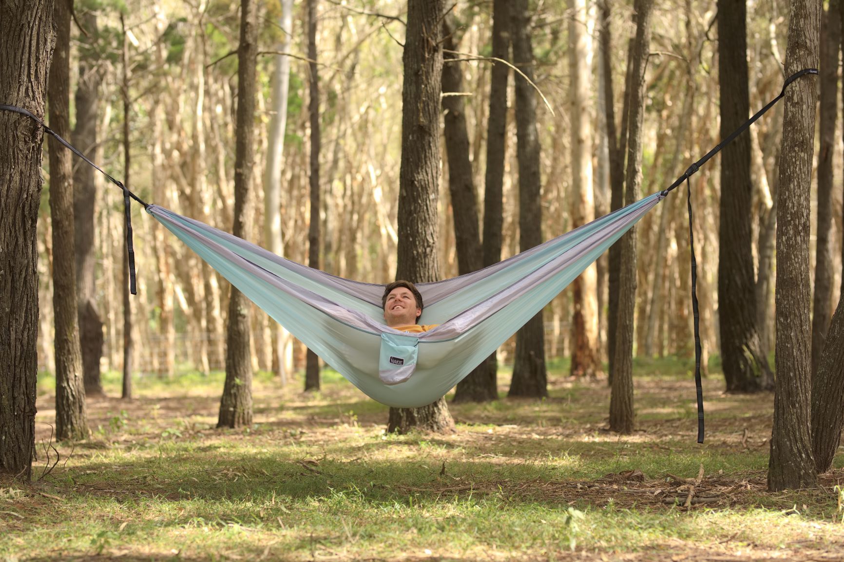 Twilight Blue - Recycled Double Hammock with Straps - Nakie