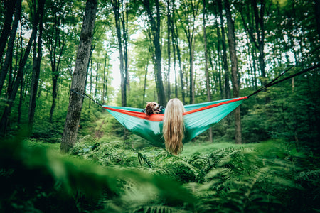 Sky Blue Camping Hammock | Lightweight double hammock