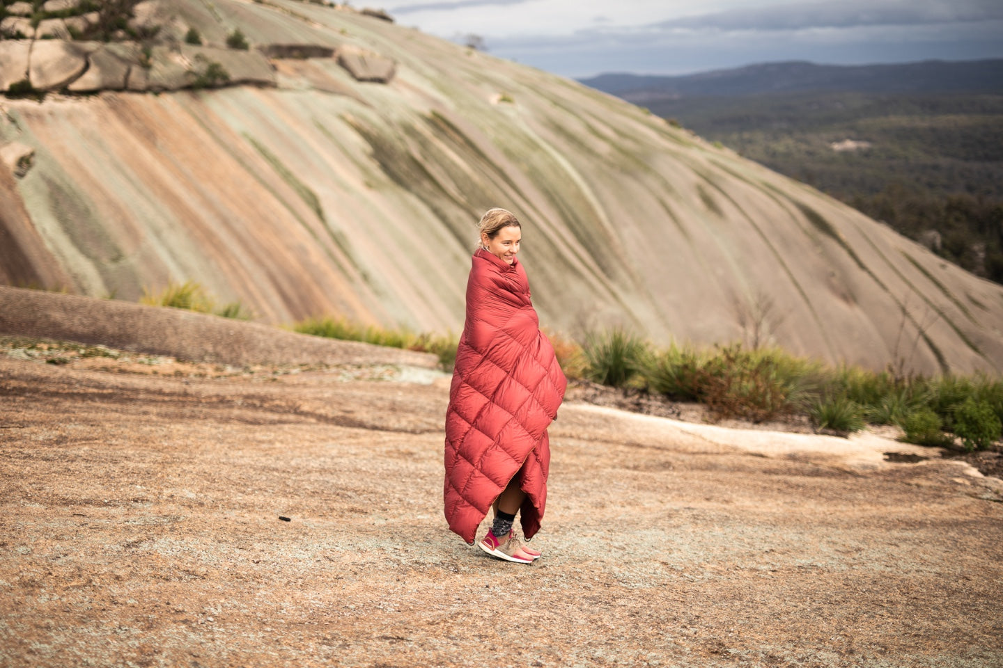 Earth Red - Sustainable Down Puffy Blanket
